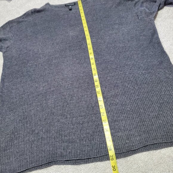 EILEEN FISHER Organic Linen Delave Crew Neck Tunic Top LS Boxy Grey Women's XL - Picture 12 of 12